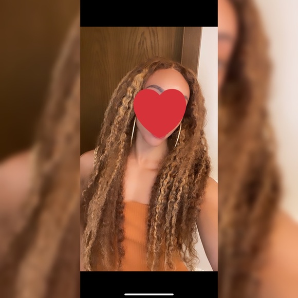 Blonde highlight lace wig